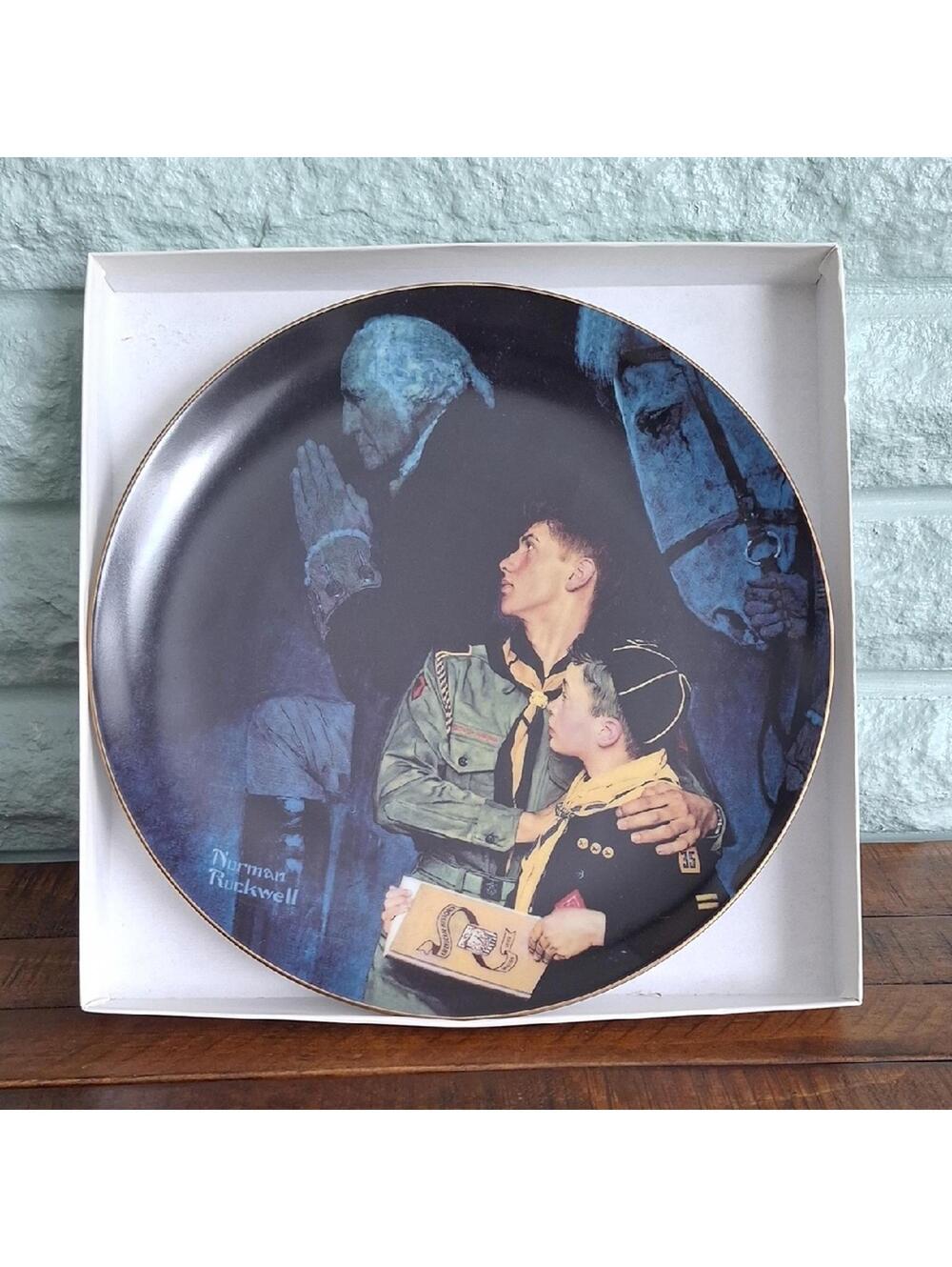 Our Heritage Norman Rockwell Boy Scouts Of American Decorative Plate